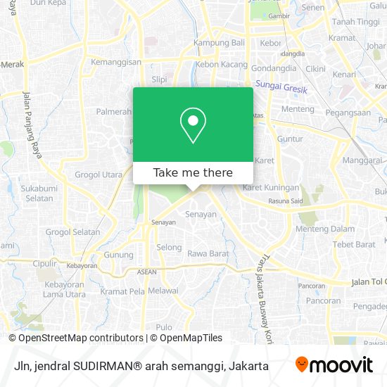 Jln, jendral SUDIRMAN® arah semanggi map