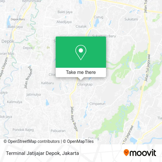 Terminal Jatijajar Depok map