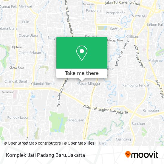 Komplek Jati Padang Baru map