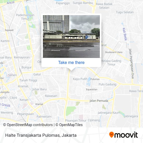 Halte Transjakarta Pulomas map