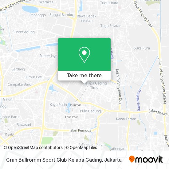 Gran Ballromm Sport Club Kelapa Gading map