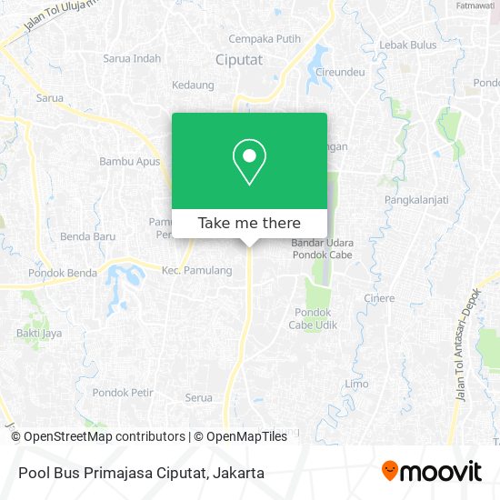 Pool Bus Primajasa Ciputat map