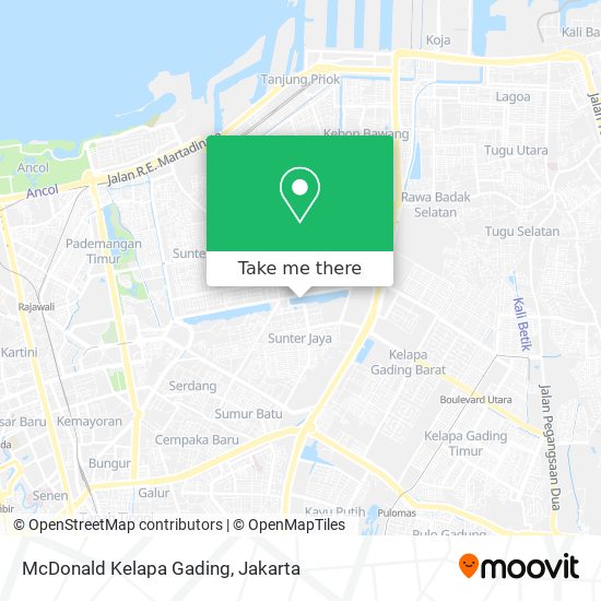 McDonald Kelapa Gading map