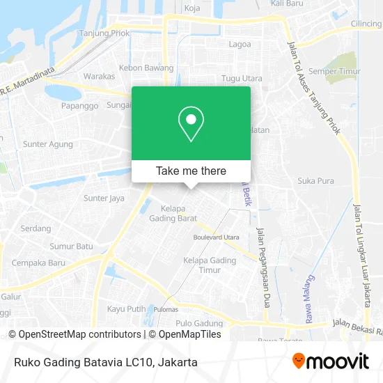 Ruko Gading Batavia LC10 map