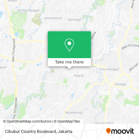 Cibubur Country Boulevard map