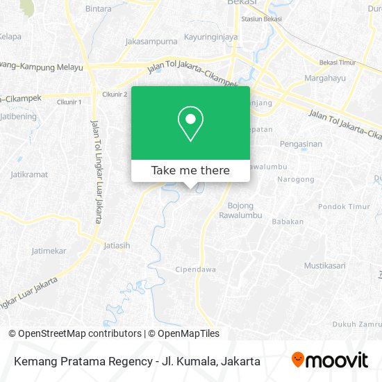 Kemang Pratama Regency - Jl. Kumala map