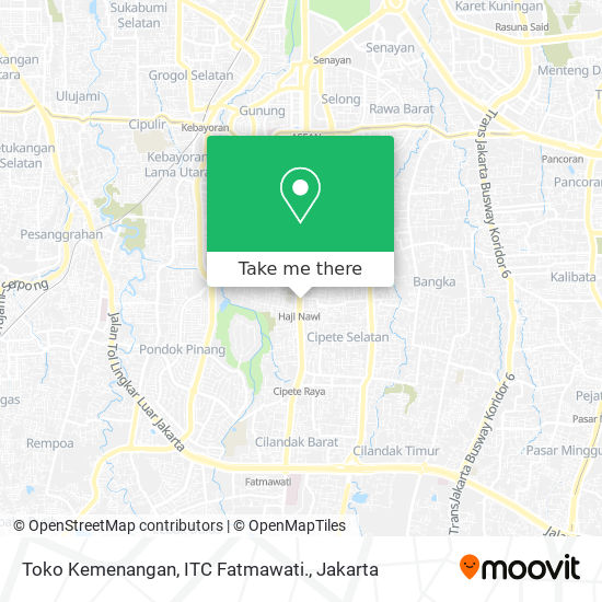 Toko Kemenangan, ITC Fatmawati. map