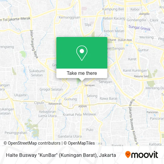 Halte Busway "KunBar" (Kuningan Barat) map