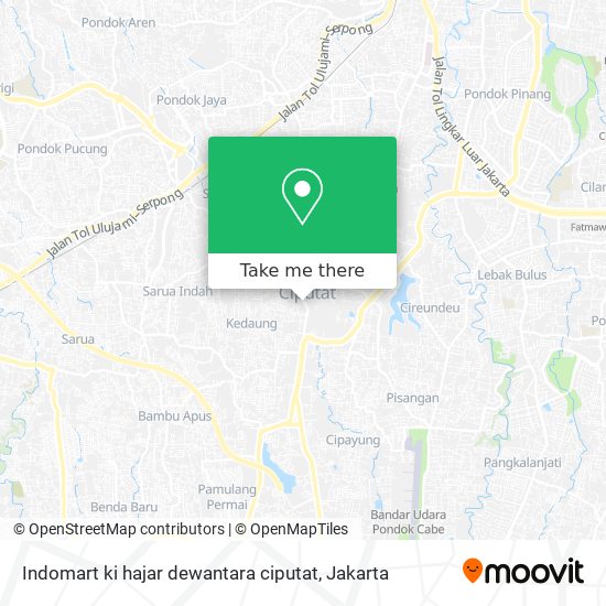 Indomart ki hajar dewantara ciputat map