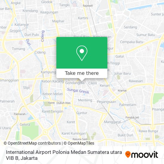 International Airport Polonia Medan Sumatera utara VIB B map