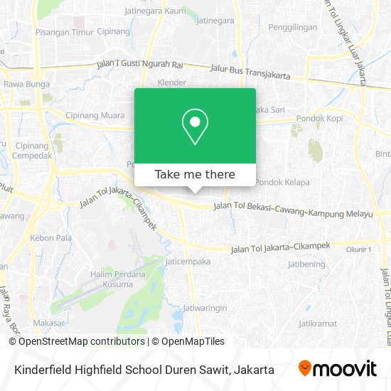 Kinderfield Highfield School Duren Sawit map