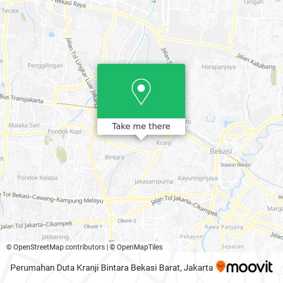 Perumahan Duta Kranji Bintara Bekasi Barat map