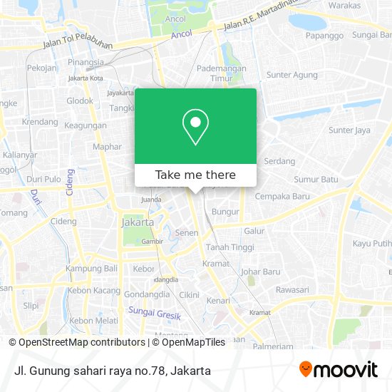 Jl. Gunung sahari raya no.78 map