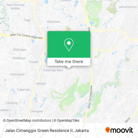 Jalan Cimanggis Green Residence II map