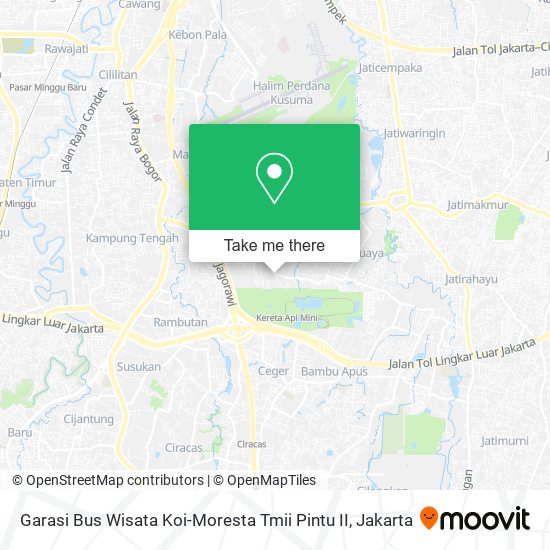 Garasi Bus Wisata Koi-Moresta Tmii Pintu II map