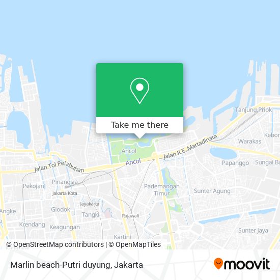 Marlin beach-Putri duyung map