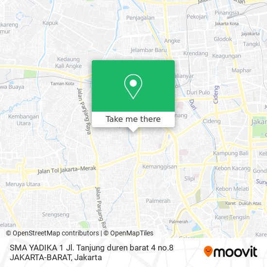 SMA YADIKA 1 Jl. Tanjung duren barat 4 no.8 JAKARTA-BARAT map