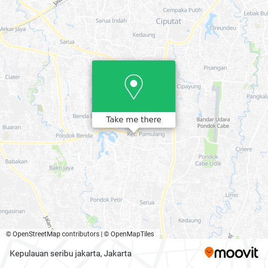 Kepulauan  seribu jakarta map