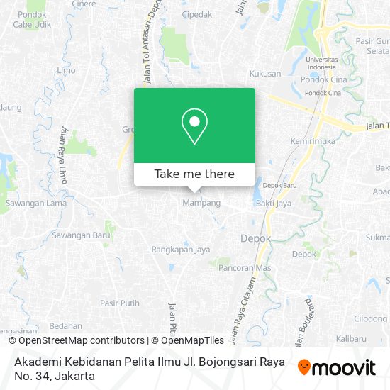 Akademi Kebidanan Pelita Ilmu Jl. Bojongsari Raya No. 34 map