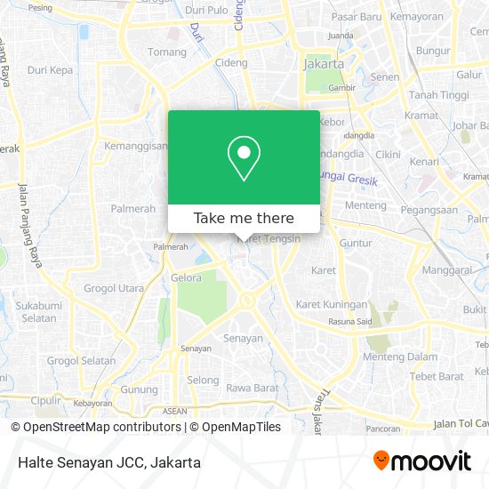 Halte Senayan JCC map