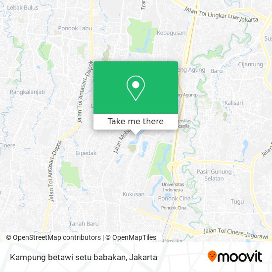 Kampung betawi setu babakan map