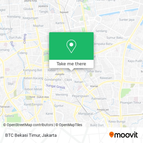 BTC Bekasi Timur map