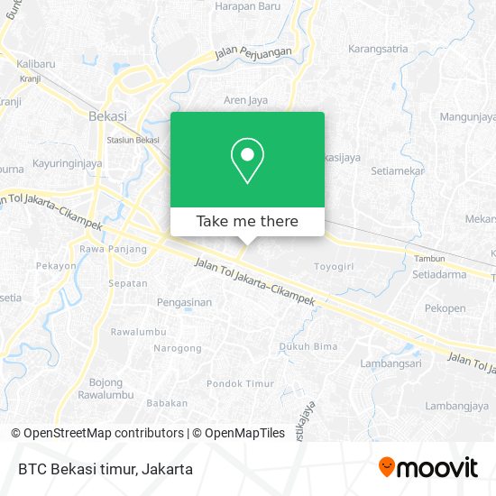 BTC Bekasi timur map