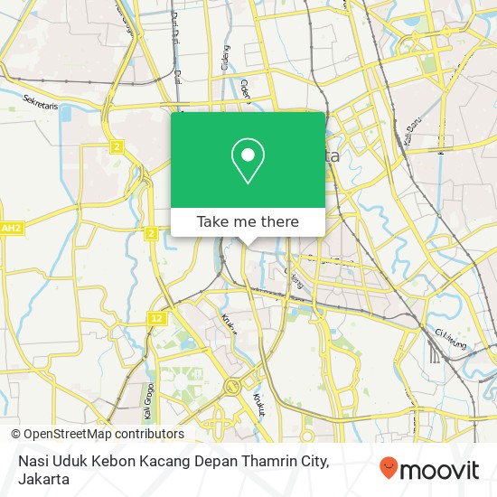 Nasi Uduk Kebon Kacang Depan Thamrin City map
