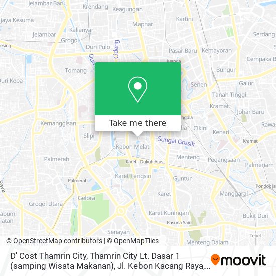 D' Cost Thamrin City, Thamrin City Lt. Dasar 1 (samping Wisata Makanan), Jl. Kebon Kacang Raya map