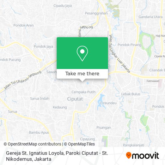 Gereja St. Ignatius Loyola, Paroki Ciputat - St. Nikodemus map