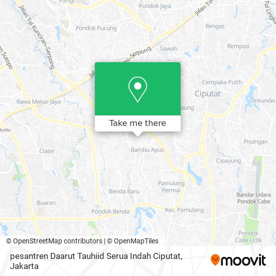 pesantren Daarut Tauhiid Serua Indah Ciputat map