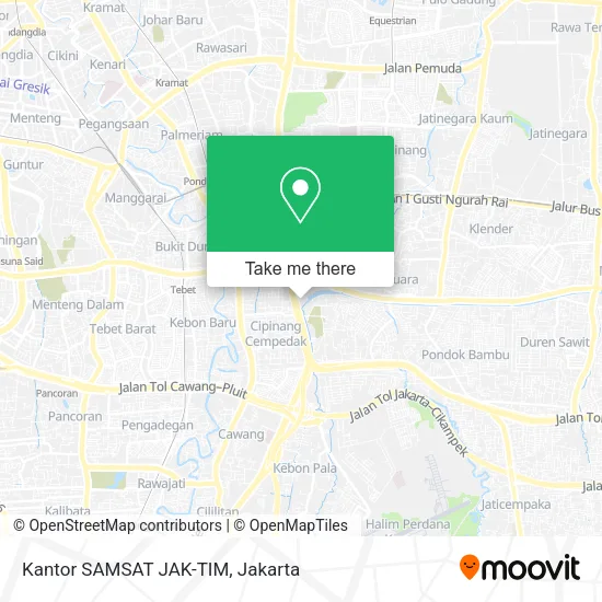 Kantor SAMSAT JAK-TIM map