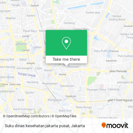 Suku dinas kesehatan jakarta pusat map