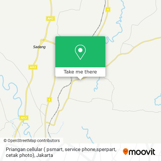 Priangan cellular ( psmart, service phone,sperpart, cetak photo) map