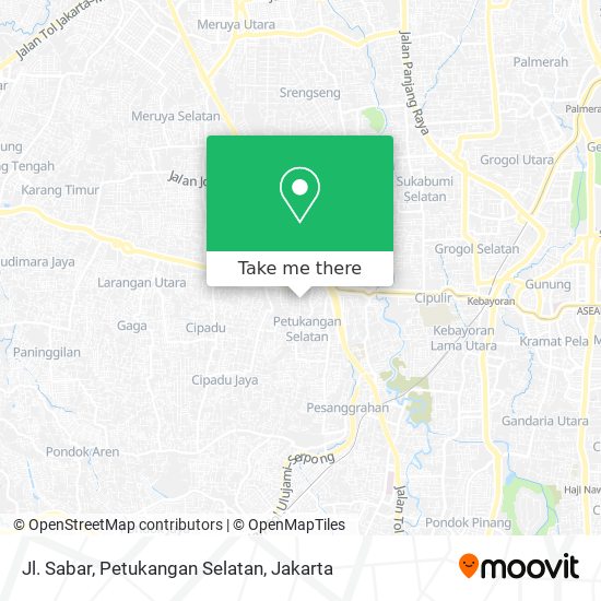 Jl. Sabar, Petukangan Selatan map