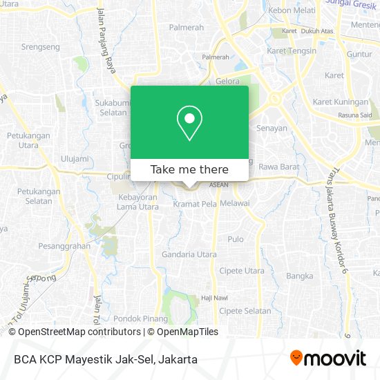 BCA KCP Mayestik Jak-Sel map