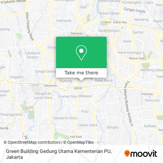 Green Building Gedung Utama Kementerian PU map