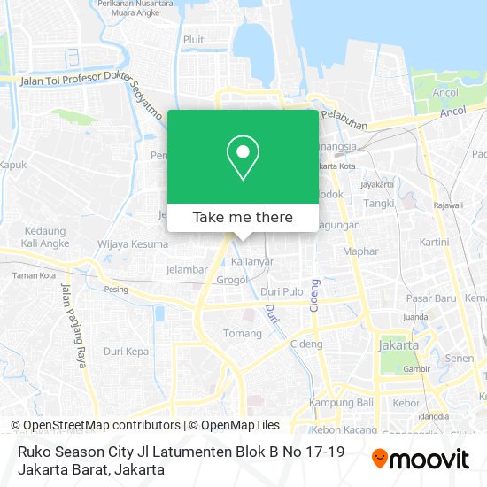 Ruko Season City Jl Latumenten Blok B No 17-19 Jakarta Barat map