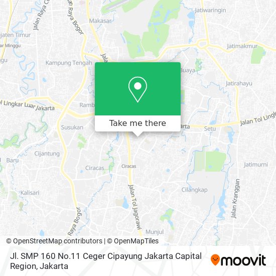 Jl. SMP 160 No.11 Ceger Cipayung Jakarta Capital Region map