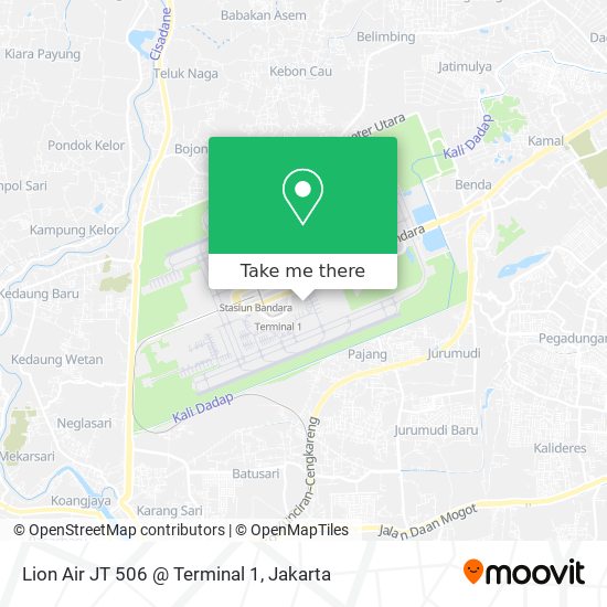 Lion Air JT 506 @ Terminal 1 map