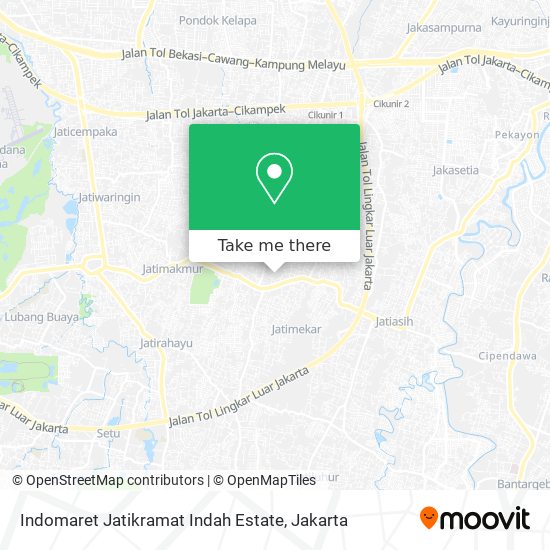 Indomaret Jatikramat Indah Estate map