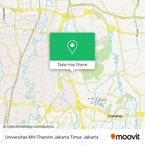Universitas MH.Thamrin Jakarta Timur map