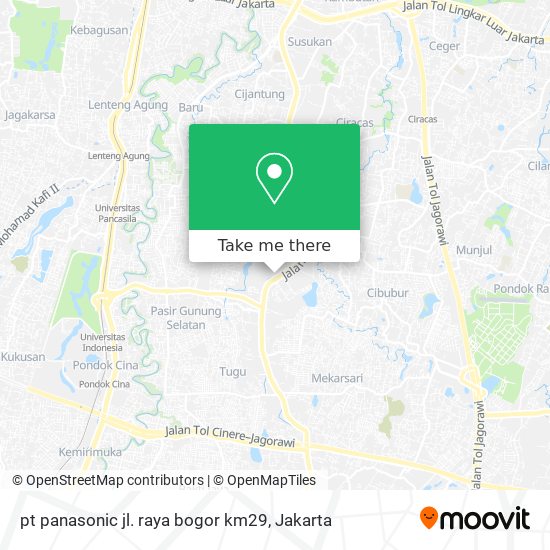 pt panasonic jl. raya bogor km29 map