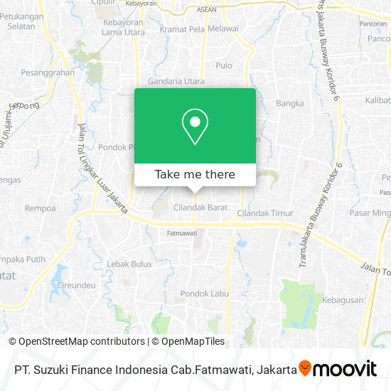 PT. Suzuki Finance Indonesia Cab.Fatmawati map