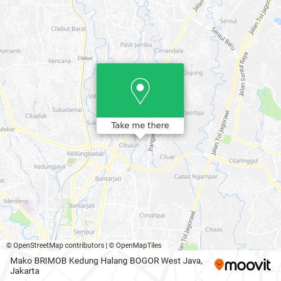 Mako BRIMOB Kedung Halang BOGOR West Java map