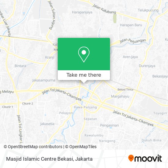 Masjid Islamic Centre Bekasi map