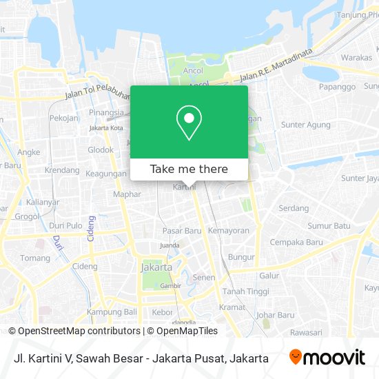 Jl. Kartini V, Sawah Besar - Jakarta Pusat map