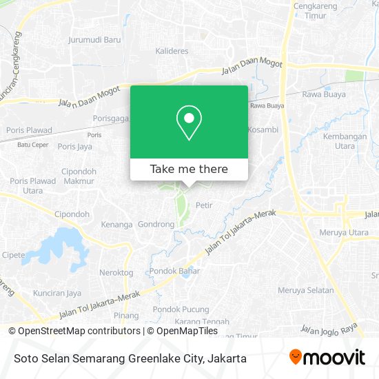 Soto Selan Semarang Greenlake City map