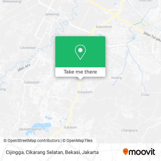 Cijingga, Cikarang Selatan, Bekasi map