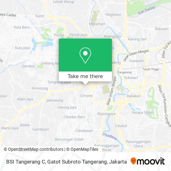 BSI Tangerang C, Gatot Subroto Tangerang map